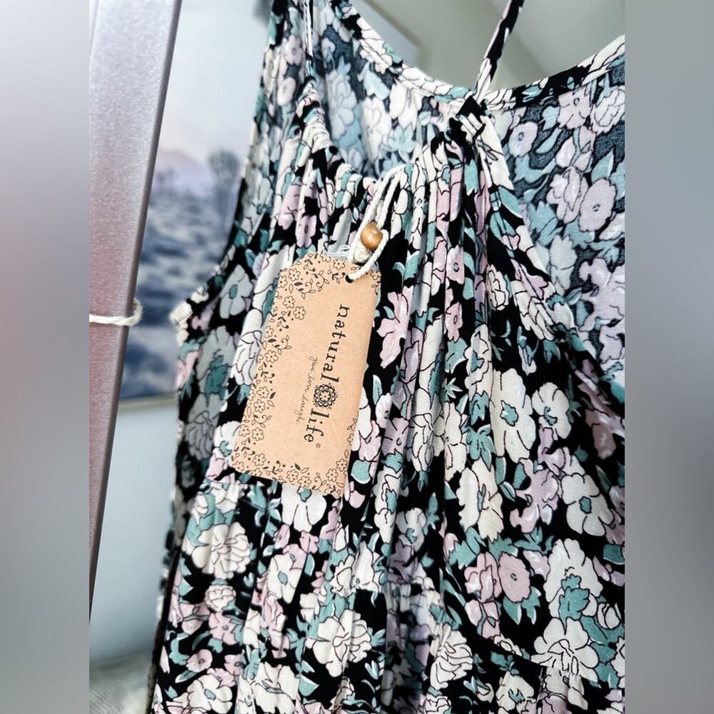 Natural Life Among Wildflowers + Daydreams flowy blooming floral maxi dress L - Picture 7 of 8